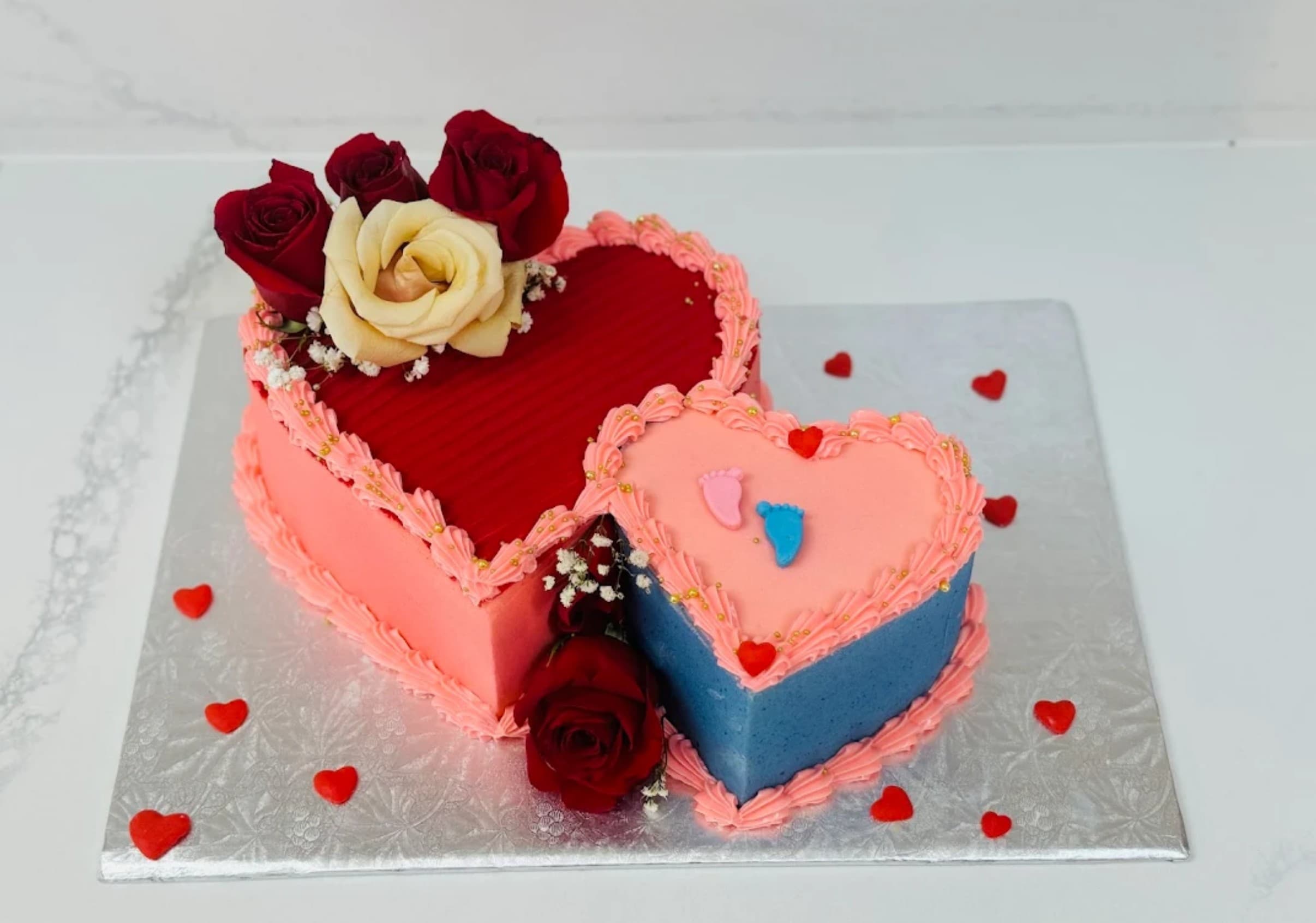 Assorted eggless cakes and Indian sweets at Red Moon