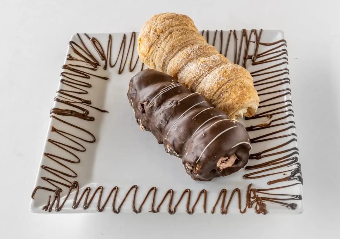 Freshly decorated cake at the bakery